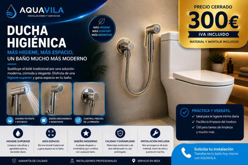 Ducha Higiénica: Más Higiene, Más Espacio y un Baño Mucho Más Moderno